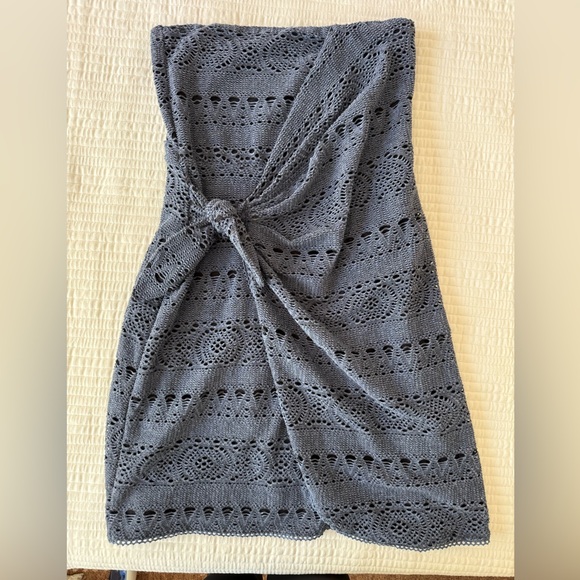Free People Oceanside strapless crochet mini dress size small - Picture 2 of 5